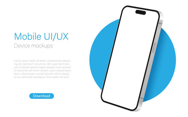Realistic Vector Mockup Digital Tablet, Mobile Phone, Smart Phone, Laptop and Computer Monitor. UI / UX design. Vector illustration, modern digital devise, digital template. 3D Stock illustration. EPS 10.
