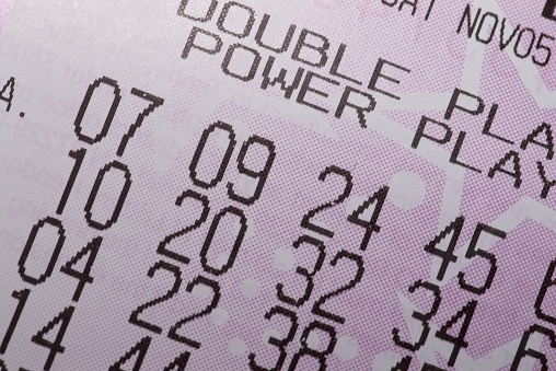 Close up of lottery ticket