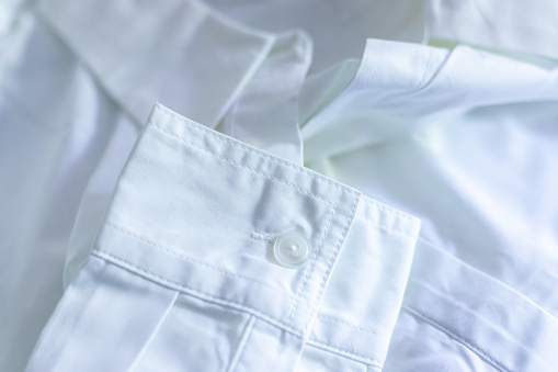 White cotton shirt close up