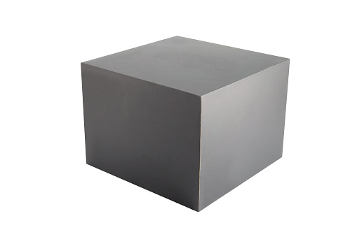 cube black box packaging isolated on white background
