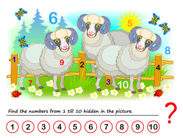 Math Sheep 190+ Maze Game Sheep Stock Illustrations, Royalty-Free Vector Graphics ...