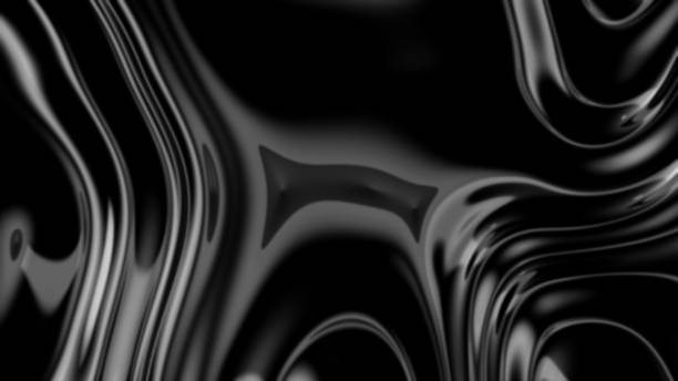 istock Smooth silk wavy black cloth. Abstract noise dark background. 1963553812