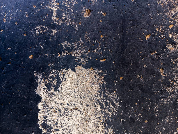 istock Abstract black paint grunge background. Dirty cement wall with black paint stains. Black paint texture stains with copy space. 1963564698