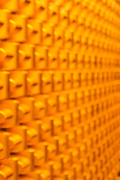 istock Abstract geometric background in gold color 1963590526