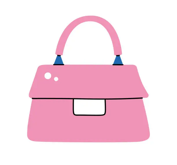 Vector illustration of Pink purse handbag