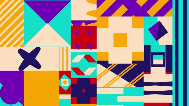 Bauhaus Style Abstract Animated Background