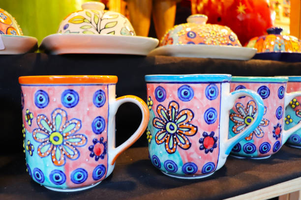 istock set of dishes made of multi-colored ceramics 1963654483