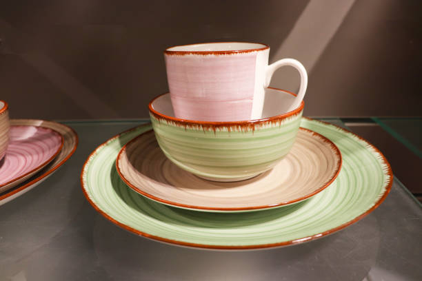 istock set of dishes made of multi-colored ceramics 1963654484