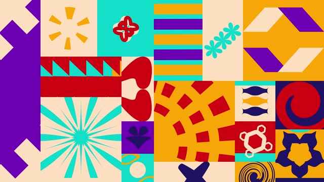 Bauhaus Style Abstract Animated Background