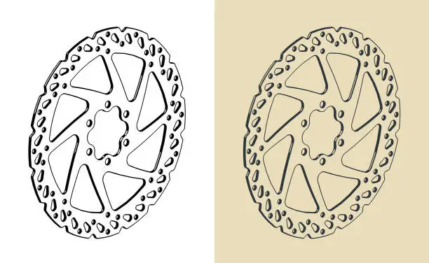 Vector illustration of Bicycle brake disc