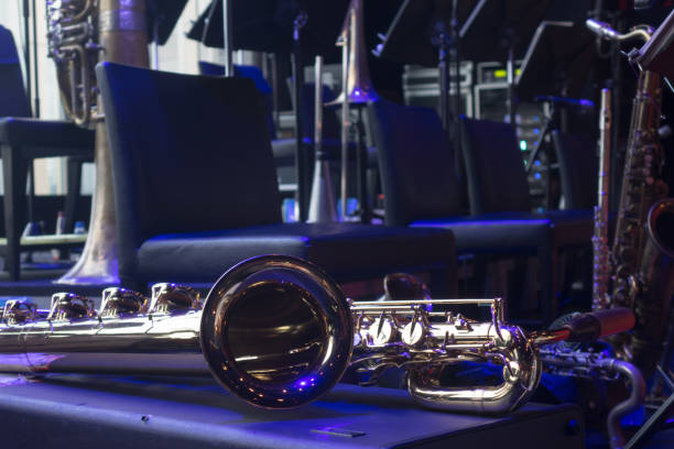 istock tuba and saxophone musical instruments 1963741758