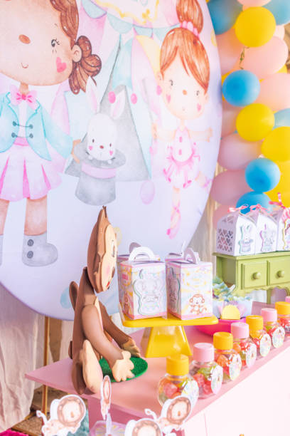 istock Girl's birthday party decorations 1963788899