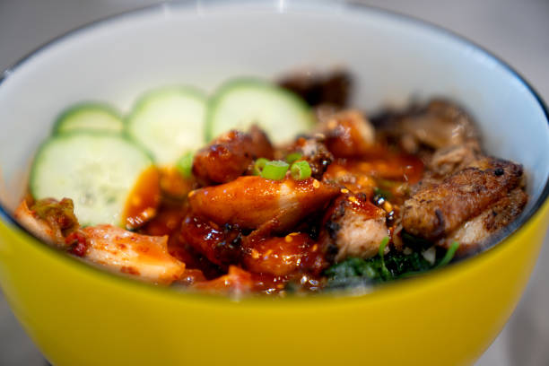 Chicken rice bowl, healthy eating