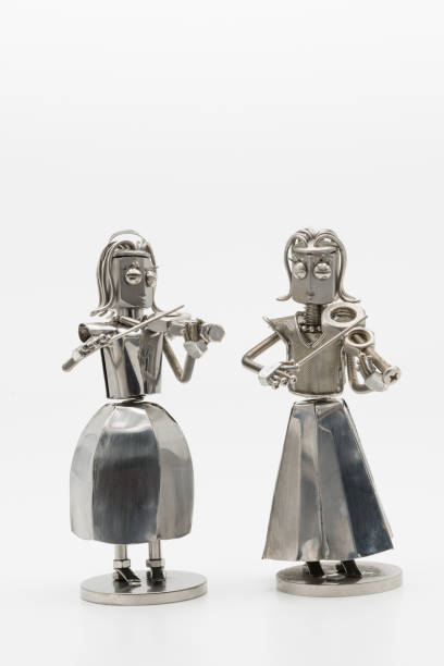 istock Figure co-starring two female violinists (metal figure) 1963904745