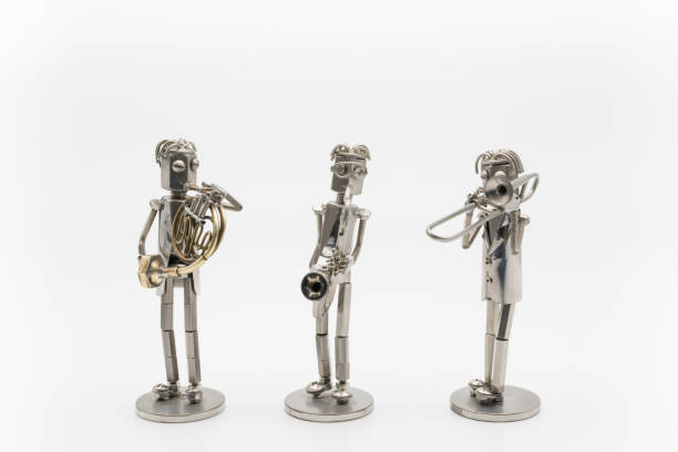 istock Saxophone, trombone and horn session figures (metal figures) 1963905275