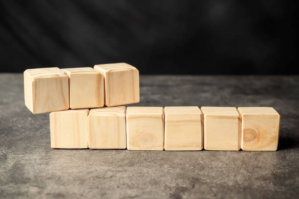 istock A row of wooden cubes 1963954673