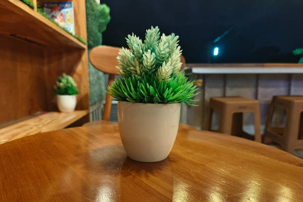 istock Decorate the room with tables and flower pots 1963964137