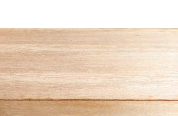 istock Empty wooden table on white background with clipping path. Mock up for display of product. 1963975410