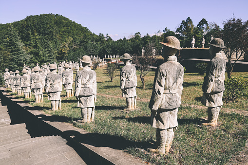 Sculpture Group of the Chinese Expeditionary Force at the Songshan Battle Site, Longling County, Baoshan City, Yunnan Province, China