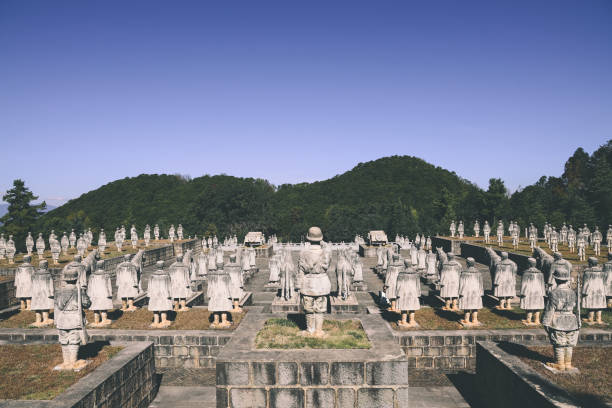 Sculpture Group of the Chinese Expeditionary Force at the Songshan Battle Site, Longling County, Baoshan City, Yunnan Province, China Sculpture Group of the Chinese Expeditionary Force at the Songshan Battle Site, Longling County, Baoshan City, Yunnan Province, China vj day stock pictures, royalty-free photos & images