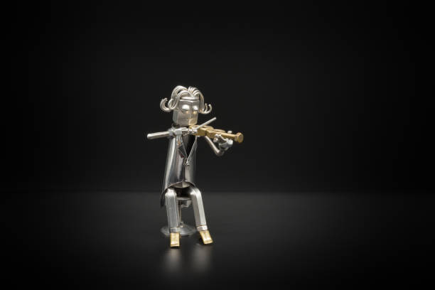 istock Male violinist figure (metal figure) 1964092531