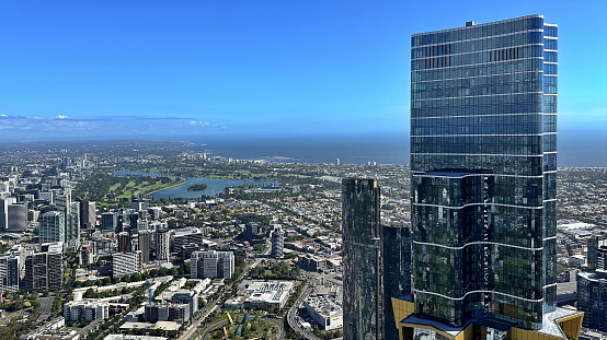 Skyline of Melbourne from 88th floor