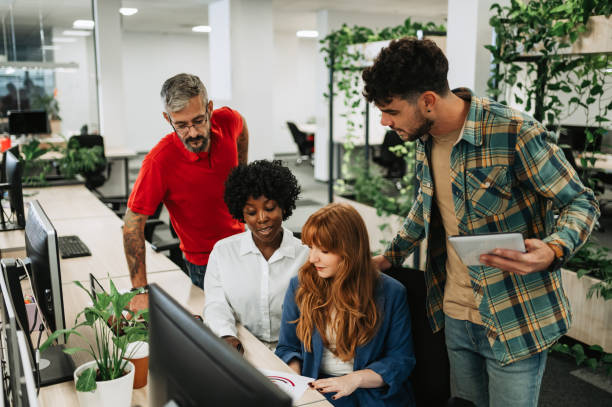 istock A multicultural causal businesspeople having briefing at the office. 1964203354