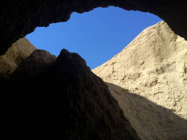 istock Blue Sky View Inside Tapiado Mud Caves, Anza Borrego State Park 1964230545