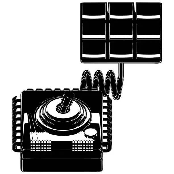 Vector illustration of Solar panel control silhouette. Vector illustration with sustainability theme and silhouette style.