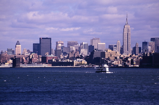 New York City skyline with Empire State Building in 1993