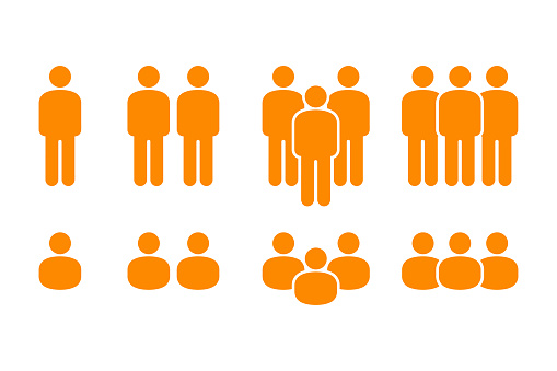 Vector set of people and group icons
