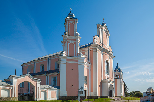 Catholic Church of St. Peter and Paul in the village of Boruny. Molodechno district, Belarus. Medieval church. Editorial
