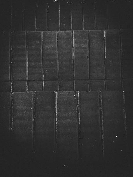black and white background of the brick pattern on the floor