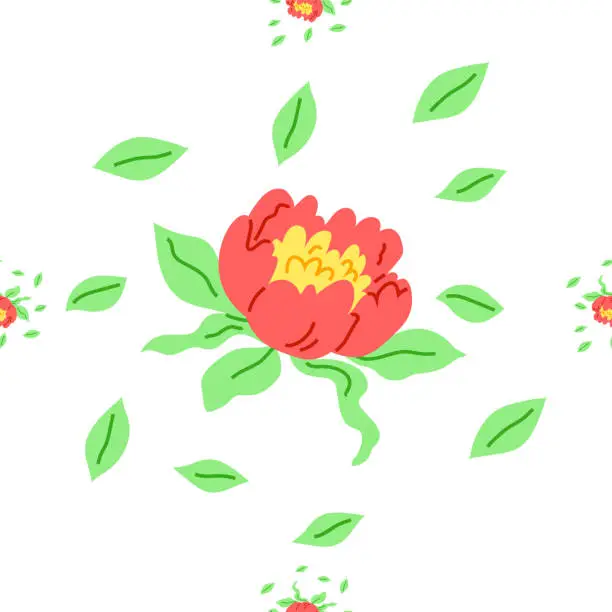 Vector illustration of Flower pattern. The background displayed mesmerizing floral pattern inspired by nature s wonders