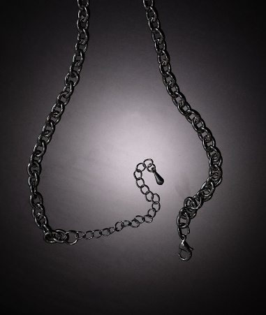 Close view of links in a chain.