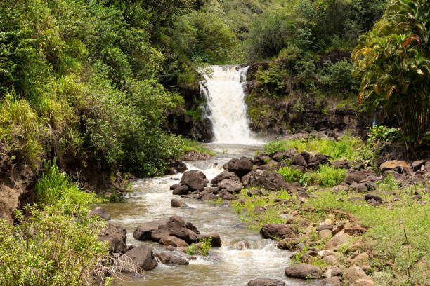 istock Waimea waterfall on northshore of Hawaii 1964430592