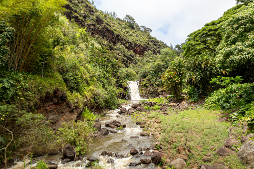 Photo of Waimea waterfall on northshore of Hawaii