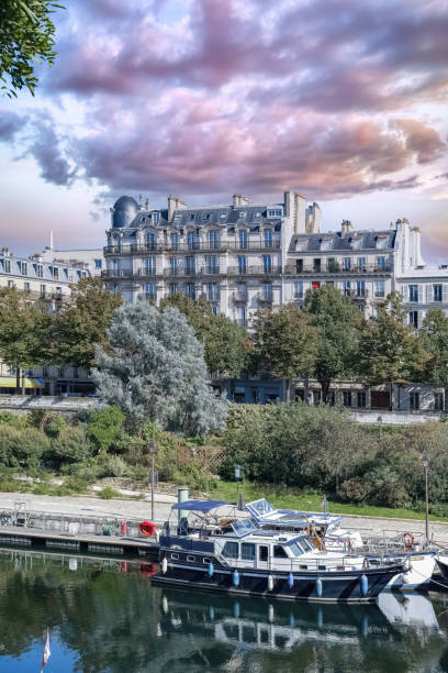 istock Paris, Bastille, the harbor with houseboats 1964580137