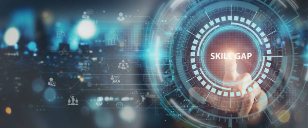 istock Skill gap analysis and identifying skill gap concept. Assessing the existing skills, competencies, identifying gaps and developing strategies to bridge. Making decisions for training and development. 1964634821