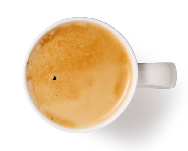 istock coffee cup top view  isolated on white background. with clipping path. 1964647765