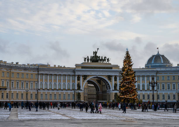 istock Palace Square St. Petersburg. New Year Christmas tree 1964766744