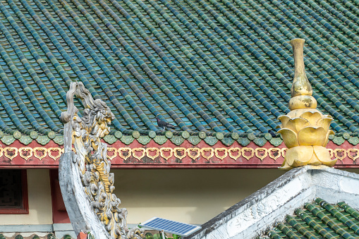 Architecture and patterns in a pagoda worshiping Avalokiteshvara in Bac Lieu province