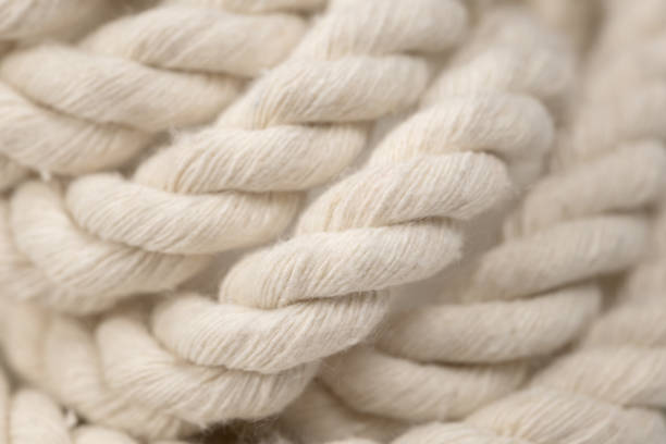 istock Rope background texture. Beige rope close up 1965001904