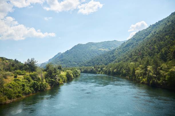 istock Beautiful natural landscape. Mountainous terrain and a mountain river. 1965067076