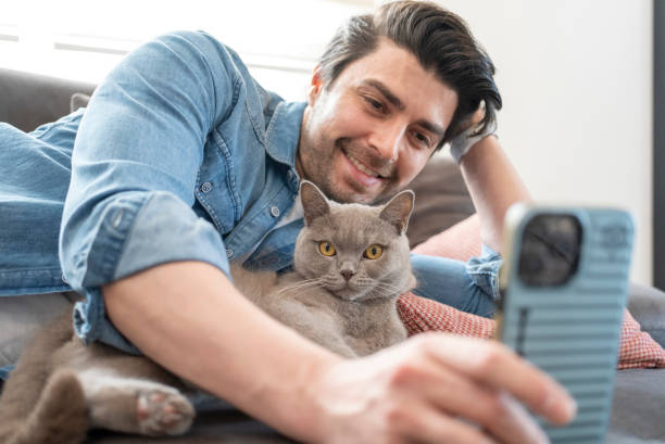 istock Cat with family member 1965073755