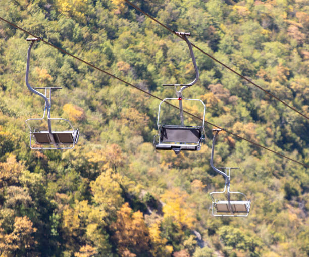istock Empty ski lift in the mountains in summer 1965110424