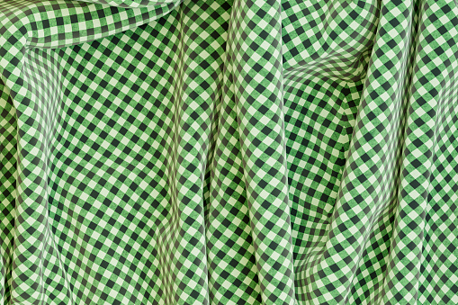 St Patrick's Day background. Gingham pattern cloth. Digitally generated image. 3d render.