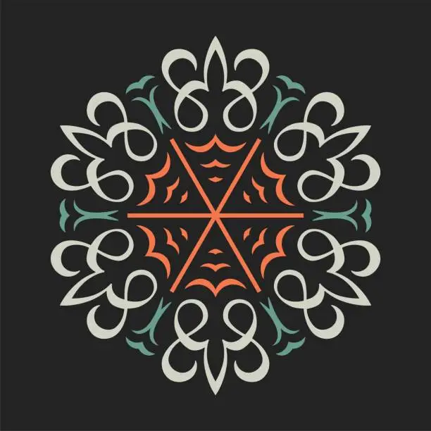 Vector illustration of Modern mandala art vector design with a beautiful mix of colors, suitable for all advertising design needs, both for business card designs, banners, brochures and others. EPS format files