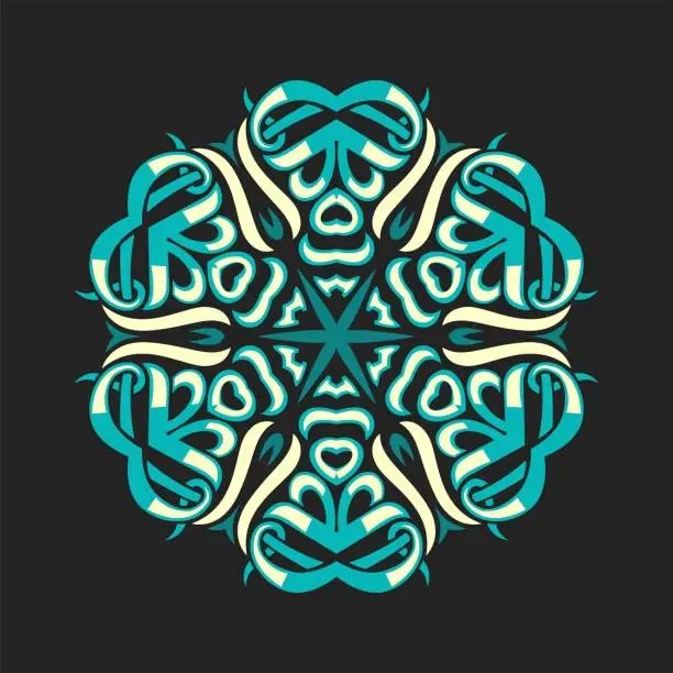 Vector illustration of Modern mandala art vector design with a beautiful mix of colors, suitable for all advertising design needs, both for business card designs, banners, brochures and others. EPS format files