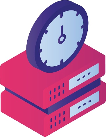 Server Uptime Isometric Concept Optimised Web Server Performance Stock ...